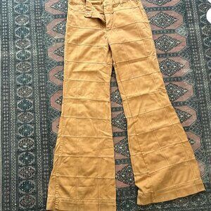 Vintage 1970s denim monochrome patchwork bell bottoms